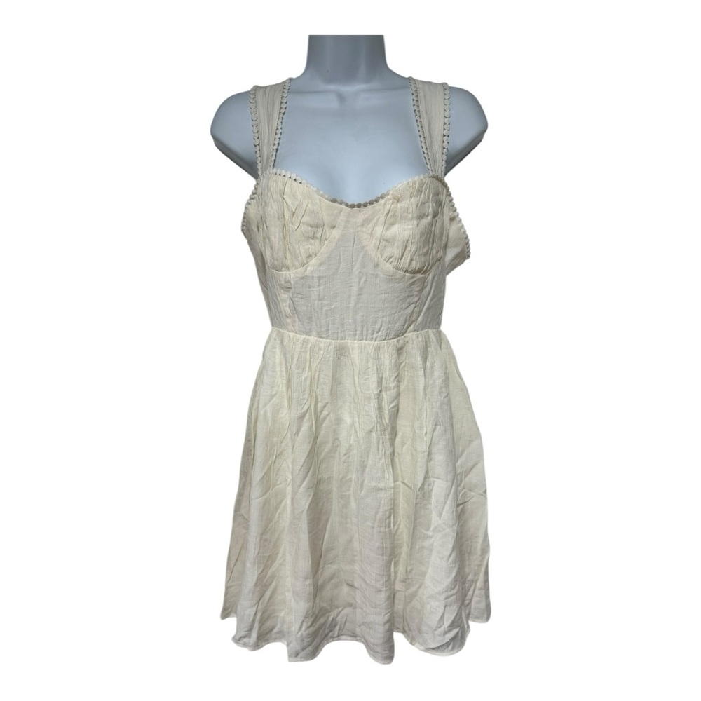 Lace-Up Babydoll Mini Dress